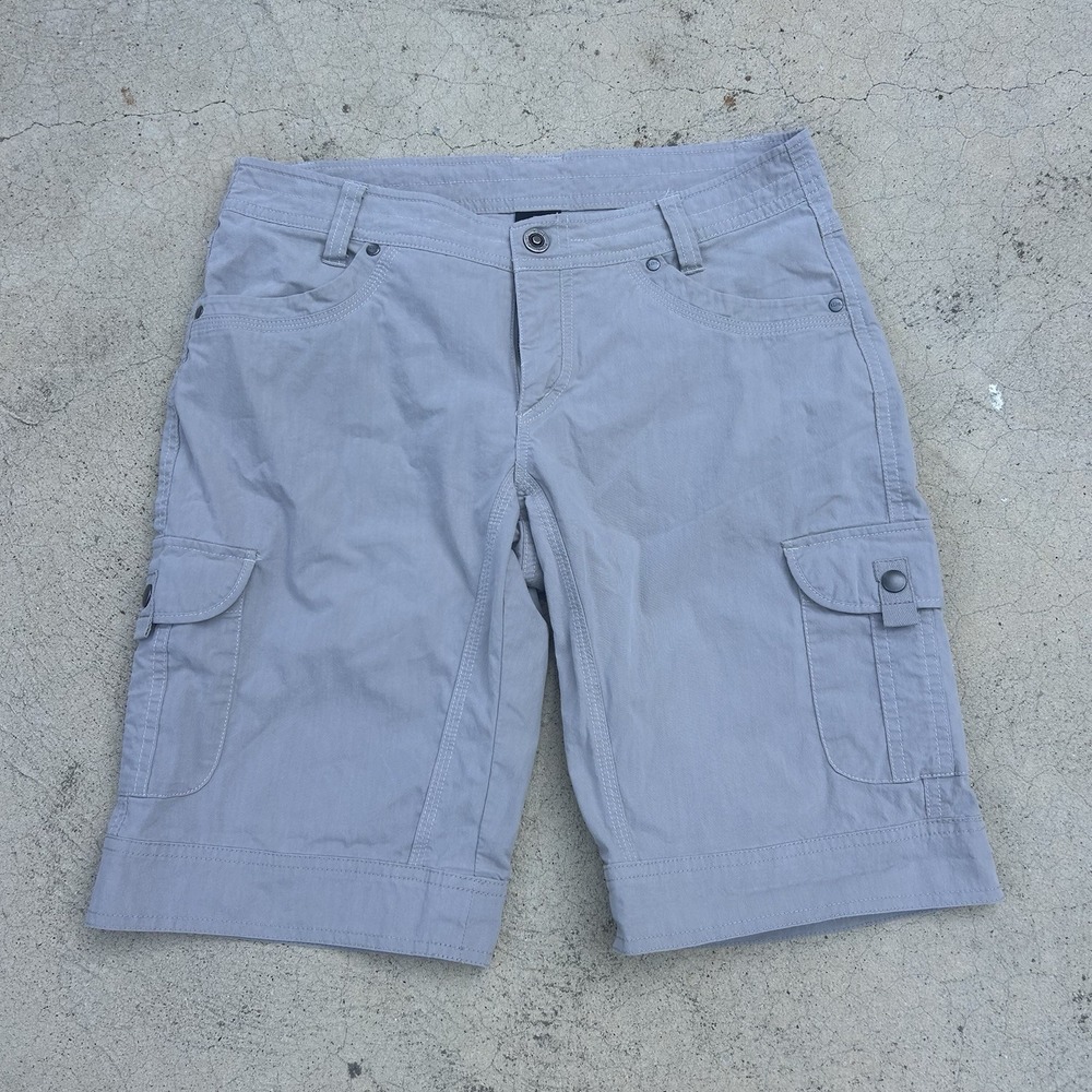 KUHL Shorts Womens 8 Bermuda Cargo Stretch Walking Hiking Beige
